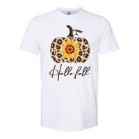 Hello Fall Sunflower Pumpkin Softstyle CVC T-Shirt