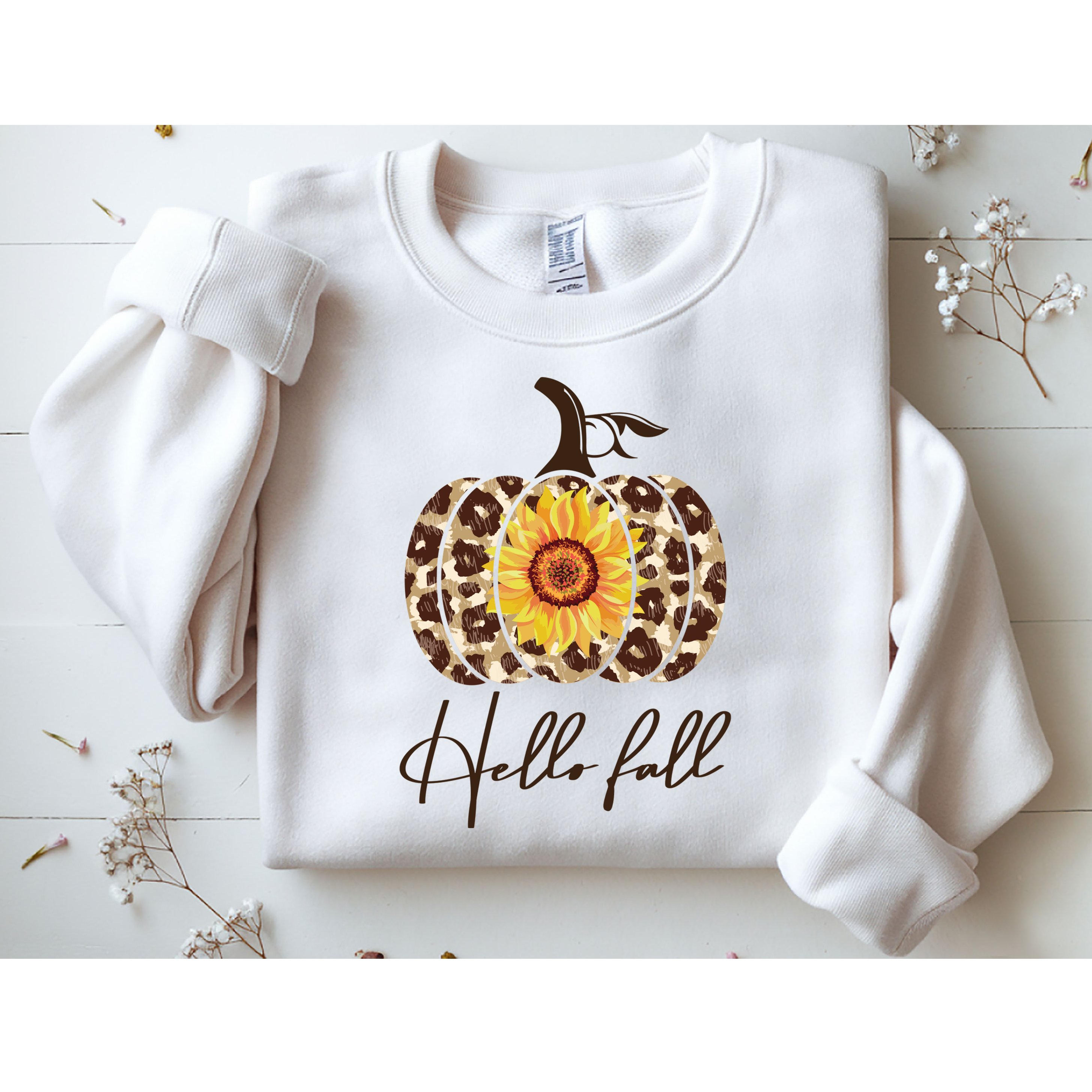 Hello Fall Sunflower Pumpkin Sweatshirt