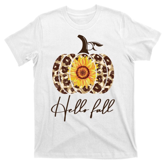 Hello Fall Sunflower Pumpkin T-Shirt