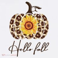 Hello Fall Sunflower Pumpkin Tall T-Shirt