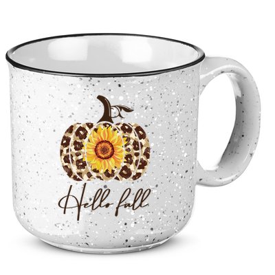 Hello Fall Sunflower Pumpkin 15oz Campfire Ceramic Mug