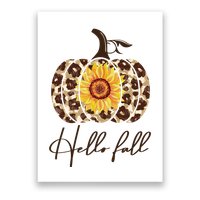 Hello Fall Sunflower Pumpkin Poster