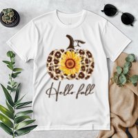 Hello Fall Sunflower Pumpkin Premium T-Shirt