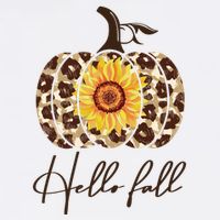 Hello Fall Sunflower Pumpkin Premium T-Shirt