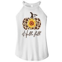 Hello Fall Sunflower Pumpkin Women’s Perfect Tri Rocker Tank