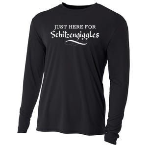 Here For Schitzengiggles Oktoberfest Group Bachelor Party Cooling Performance Long Sleeve Crew