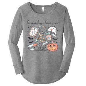 Halloween Funny Spooky Nurse Medical Kit Great Gift Women's Perfect Tri Tunic Long Sleeve Shirt