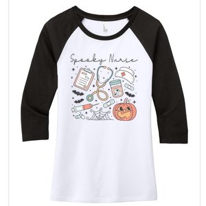 Halloween Funny Spooky Nurse Medical Kit Great Gift Women's Tri-Blend 3/4-Sleeve Raglan Shirt