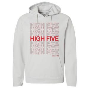 High Five Spread Joy All Over The World Performance Fleece Hoodie