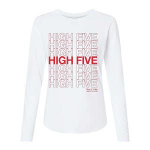 High Five Spread Joy All Over The World Womens Cotton Relaxed Long Sleeve T-Shirt