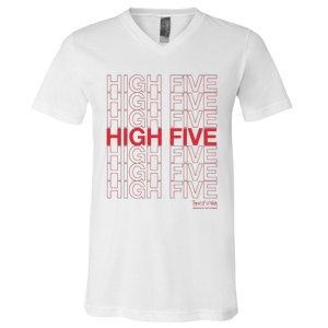 High Five Spread Joy All Over The World V-Neck T-Shirt