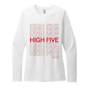 High Five Spread Joy All Over The World Womens CVC Long Sleeve Shirt