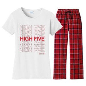 High Five Spread Joy All Over The World Women's Flannel Pajama Set