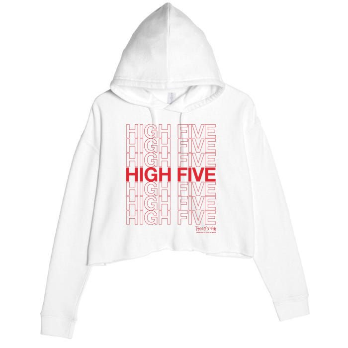 High Five Spread Joy All Over The World Crop Fleece Hoodie