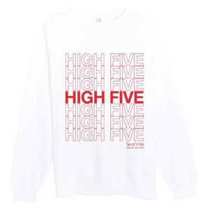 High Five Spread Joy All Over The World Premium Crewneck Sweatshirt