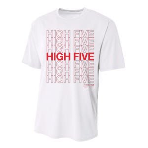 High Five Spread Joy All Over The World Performance Sprint T-Shirt