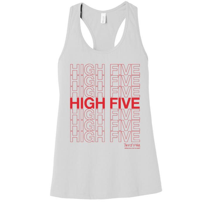 High Five Spread Joy All Over The World Women's Racerback Tank