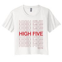 High Five Spread Joy All Over The World Women's Crop Top Tee