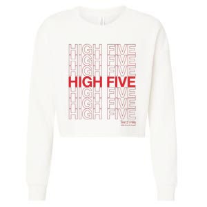 High Five Spread Joy All Over The World Cropped Pullover Crew