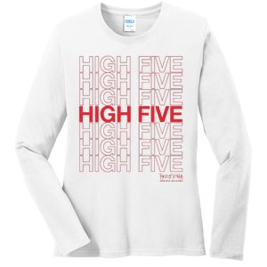 High Five Spread Joy All Over The World Ladies Long Sleeve Shirt