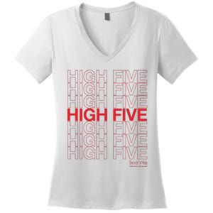 High Five Spread Joy All Over The World Women's V-Neck T-Shirt