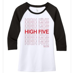 High Five Spread Joy All Over The World Women's Tri-Blend 3/4-Sleeve Raglan Shirt