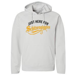 Here For Schitzengiggles Oktoberfest Group Bachelor Party Performance Fleece Hoodie