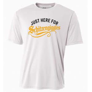 Here For Schitzengiggles Oktoberfest Group Bachelor Party Cooling Performance Crew T-Shirt