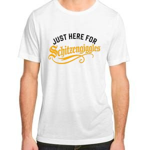 Here For Schitzengiggles Oktoberfest Group Bachelor Party Adult ChromaSoft Performance T-Shirt