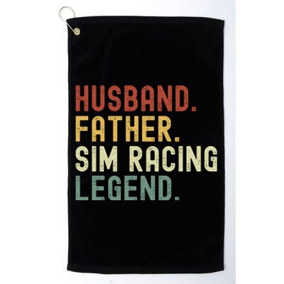 Husband Father Sim Racing Legend Racing Sim Esport Sim Racer Sim Racing Gamer Platinum Collection Golf Towel