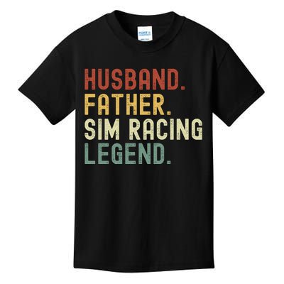 Husband Father Sim Racing Legend Racing Sim Esport Sim Racer Sim Racing Gamer Kids T-Shirt