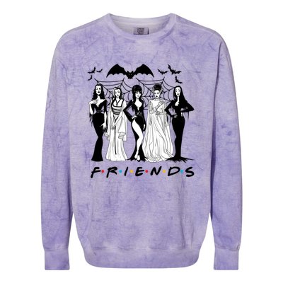 Halloween Friends Squad Goals Horror Squad Queens Colorblast Crewneck Sweatshirt