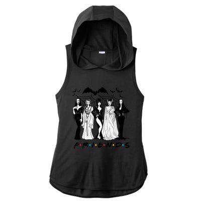 Halloween Friends Squad Goals Horror Squad Queens Ladies PosiCharge Tri-Blend Wicking Draft Hoodie Tank