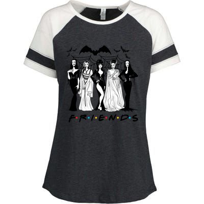 Halloween Friends Squad Goals Horror Squad Queens Enza Ladies Jersey Colorblock Tee