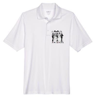 Halloween Friends Squad Goals Horror Squad Queens Men's Origin Performance Pique Polo