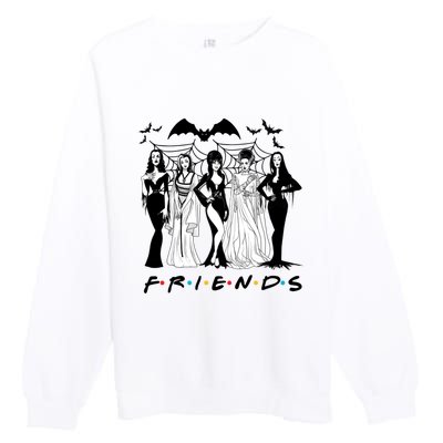 Halloween Friends Squad Goals Horror Squad Queens Premium Crewneck Sweatshirt