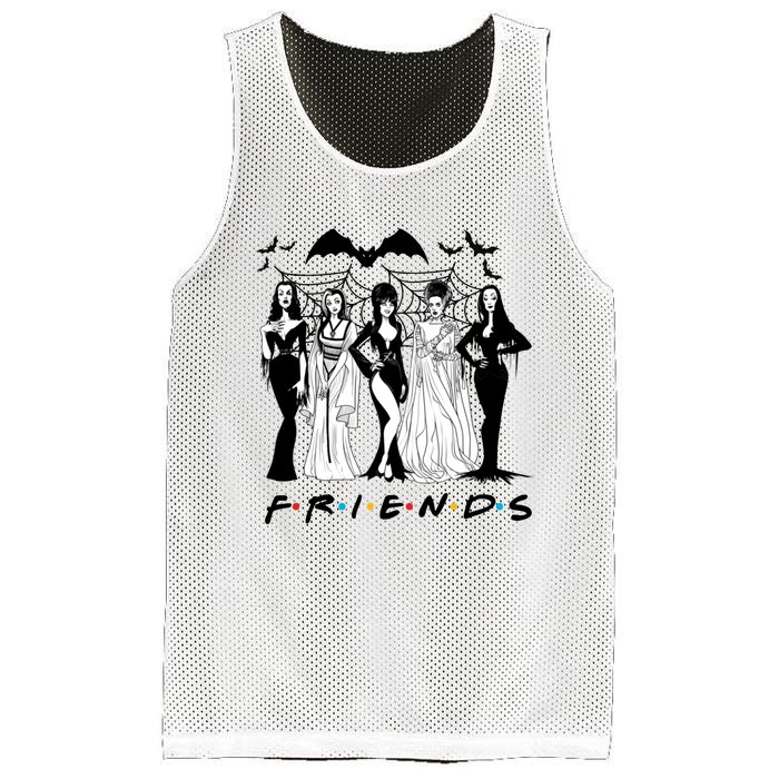 Halloween Friends Squad Goals Horror Squad Queens Mesh Reversible Basketball Jersey Tank