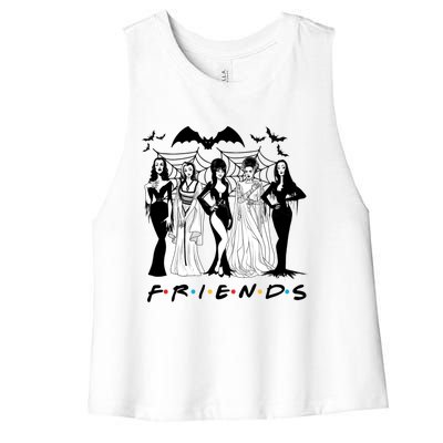 Halloween Friends Squad Goals Horror Squad Queens Women's Racerback Cropped Tank