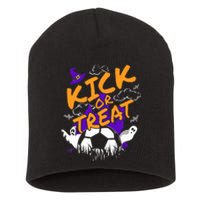 Halloween For Soccer Players With A Soccer Ball Short Acrylic Beanie