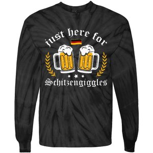 Here for Schitzengiggles Oktoberfest Group Bachelor Party Tie-Dye Long Sleeve Shirt