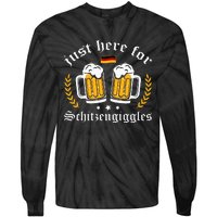 Here for Schitzengiggles Oktoberfest Group Bachelor Party Tie-Dye Long Sleeve Shirt