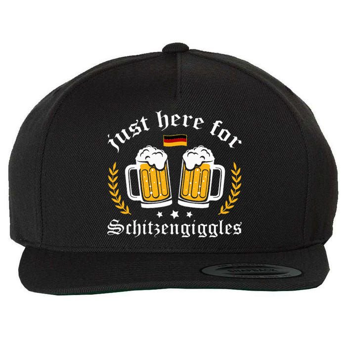 Here for Schitzengiggles Oktoberfest Group Bachelor Party Wool Snapback Cap