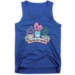 Herbs For Spells Halloween Pastel Goth Witchy Spooky Creepy Funny Gift Tank Top