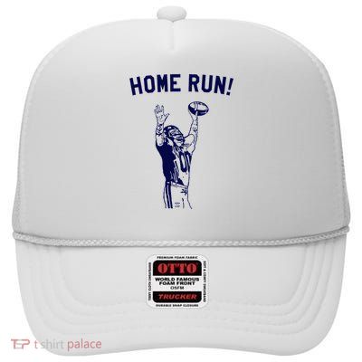Homerun Football Sport Funny High Crown Mesh Back Trucker Hat