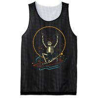 Halloween Funny Skeleton Surfing Rad Surfer Mesh Reversible Basketball Jersey Tank