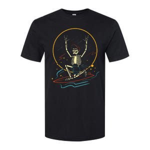 Halloween Funny Skeleton Surfing Rad Surfer Softstyle CVC T-Shirt