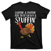 Huffin For Stuffin Running Turkey T-Shirt