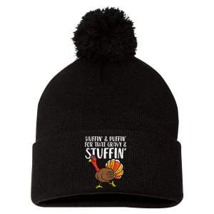 Huffin For Stuffin Running Turkey Pom Pom 12in Knit Beanie