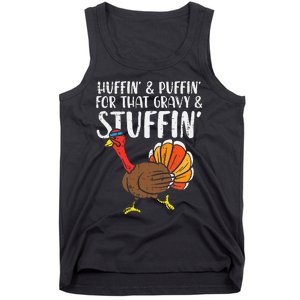 Huffin For Stuffin Running Turkey Tank Top