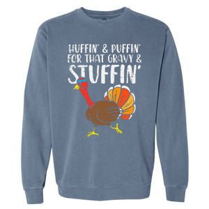 Huffin For Stuffin Running Turkey Garment-Dyed Sweatshirt